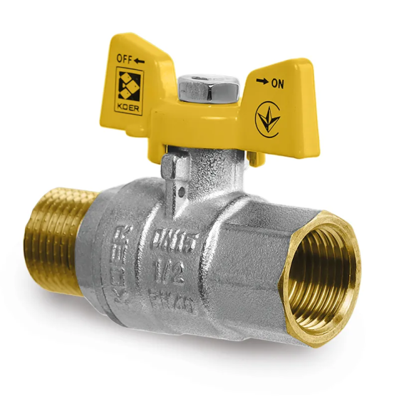 Кран кульовий Koer KG.208 - 1/2" FM ГШМ (газ) (KR4963)   ( 27220 ) Харків