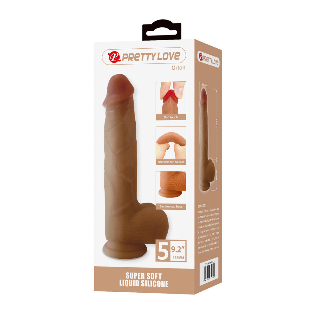 Фалоімітатор Pretty Love Orton 9.2 Super Soft Liquid Silicone Dildo Sex Aura Київ - фото 8