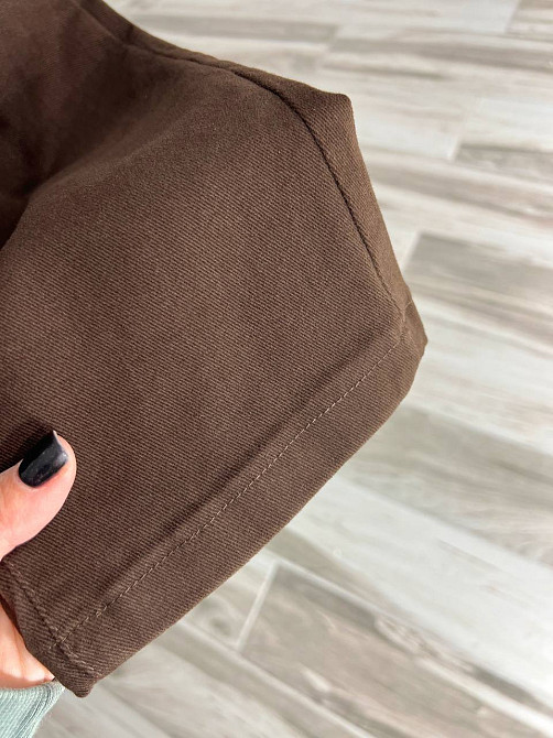 Джинсы женские A-N 25072 MOM бананы талия на резинке с ремнем стрейчевые оверсайз коричневый, коричн Одесса - изображение 8