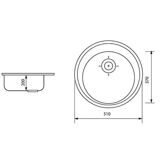 Кухонная мойка Zerix ZS-510R-03 черного цвета (ZX4532) Харьков