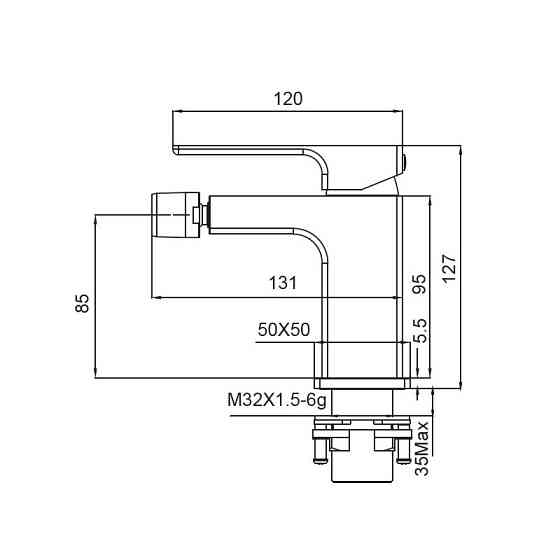 Змішувач для біде Koer KB-20009-05 (колір чорний) (KR3505) Чернівці