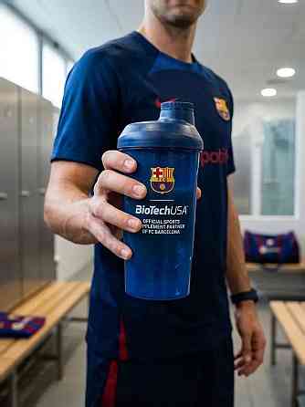 Shaker FC Barcelona BiotechUSA 600ml  (Blue) Луцьк