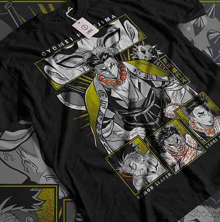 Футболка аниме Истребитель демонов оверсайз (S/M/L) Черний AnimeJ0902 Днепр