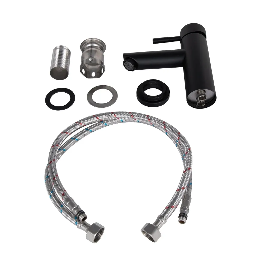 Смеситель для умывальника WEZER EKO1A-01-ВLACK черный Киев - изображение 2