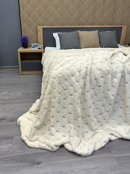 Плед-покрывало Шиншилла 210х220 см (+-5см) Молочный (87-020) Киев - изображение 7