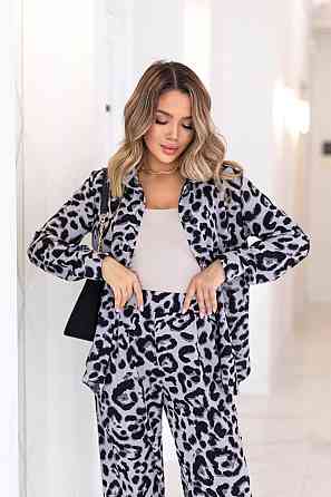 Жіночий легкий прогулянковий костюм: сорочка та штани американський креп Сірий 2, 42/44 Одеса