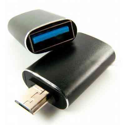 Переходник OTG USB - Micro-USB black Dengos (ADP-017) Винница