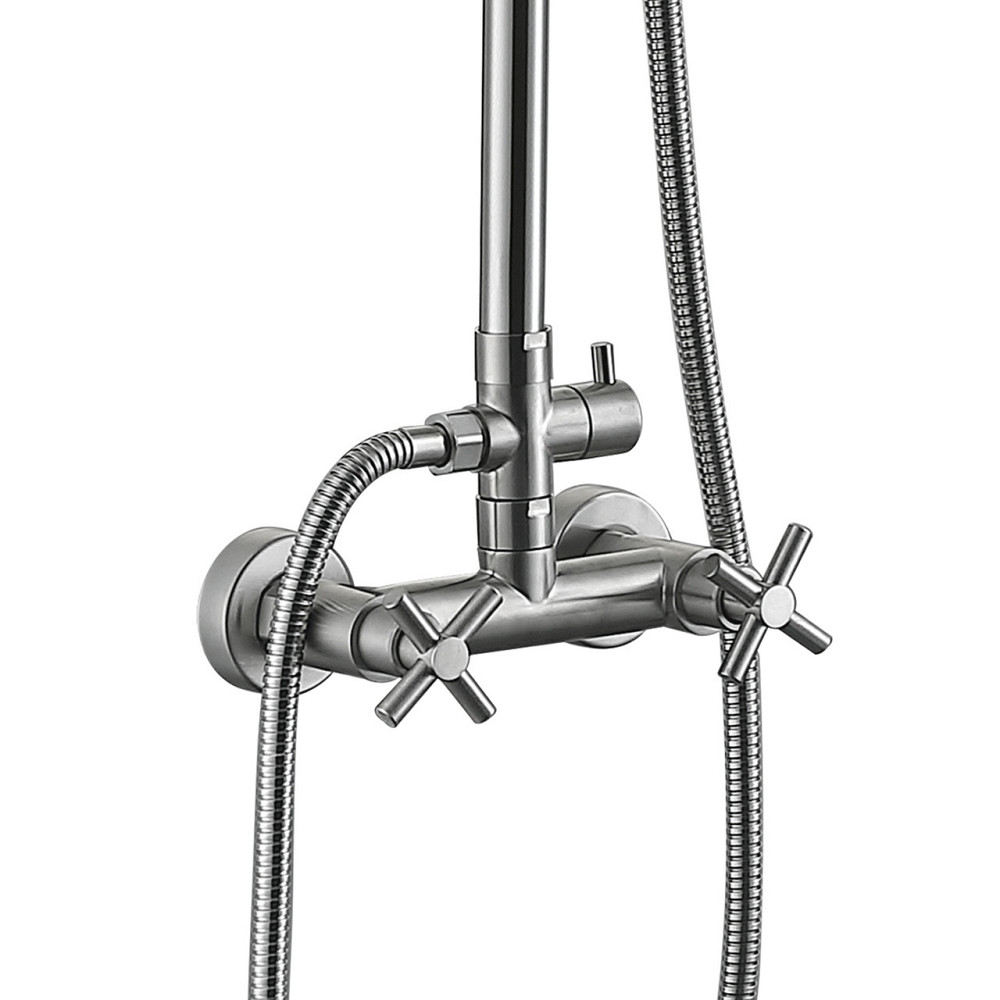 Душевая система для кабины Lidz Wind 1363 двухвентильный на два потребителя LDWIN1363NKS43389 Nickel Киев - изображение 3