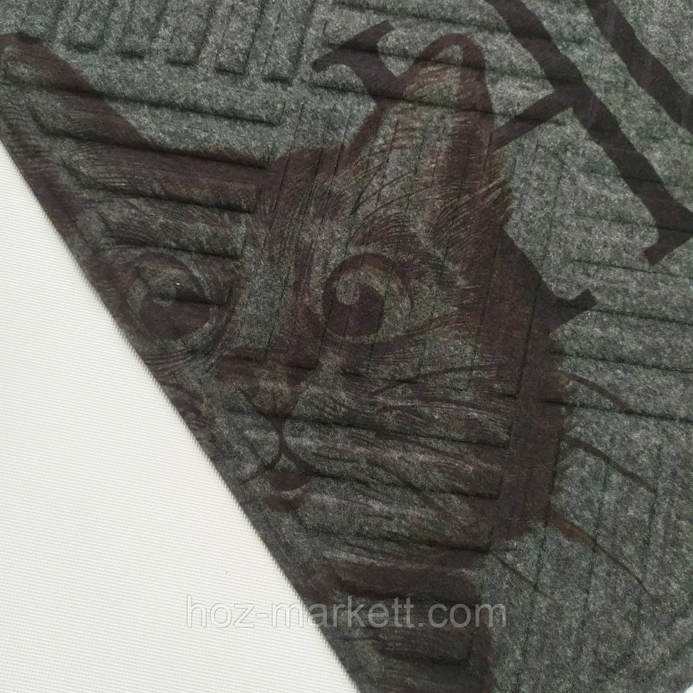 Коврик 60 х 40 см прорезиненный с ворсом в прихожую НОМЕ серый Харьков - изображение 6