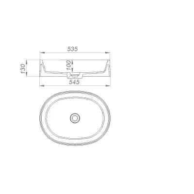 Раковина GRANADO Viveiro black (gbs1401) Вінниця