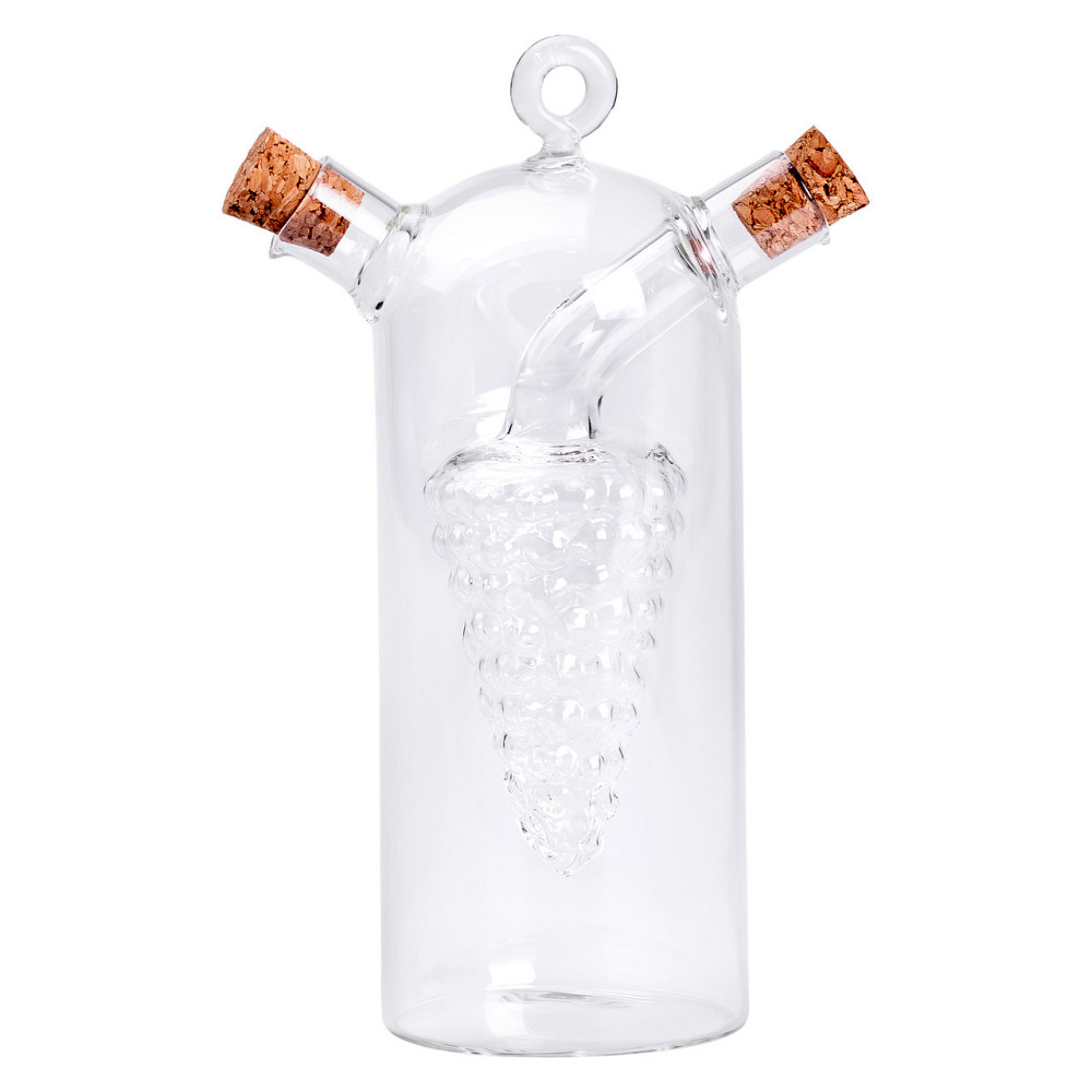 Пляшка для олії та оцту 2 в 1 подвійна 380 мл скло HP-34-12 Київ - фото 2