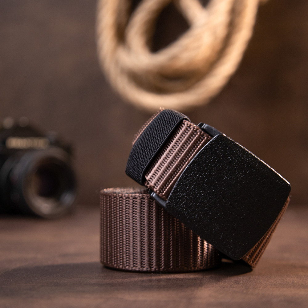 Текстильный ремень Vintage 20538 Коричневый Киев - изображение 8