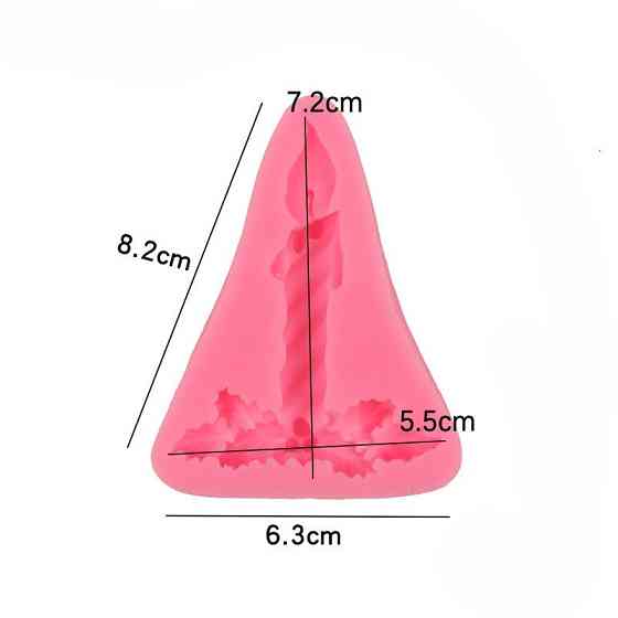 Молд силиконовый Свеча 82 на 63 мм розовый Киев
