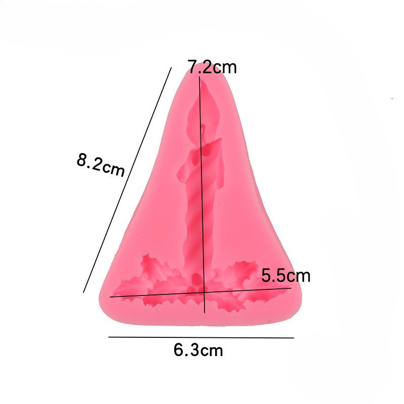 Молд силиконовый Свеча 82 на 63 мм розовый Киев - изображение 2