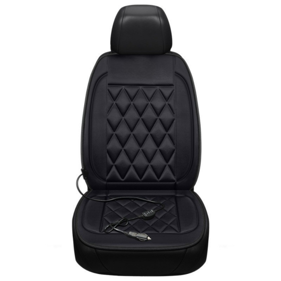 Накидки для автомобільного сидіння з підігрівом 2 шт. універсальні в машину від прикурювача 12В, чорний Кам'янець-Подільський