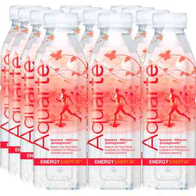 Напиток Aquarte Энергия с экстрактом гибискуса и гуараны и вкусом граната 500 мл (4820003686935) Винница