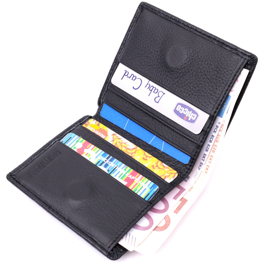 Універсальна модель гаманця з натуральної шкіри Чорний (ST Leather) Київ - фото 10