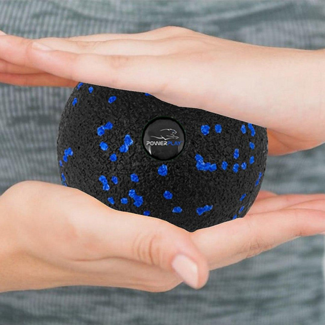 Массажний м'яч PowerPlay PP-4351 Epp Massage Ball (d10) Чорно/Синій Кам'янське - фото 4