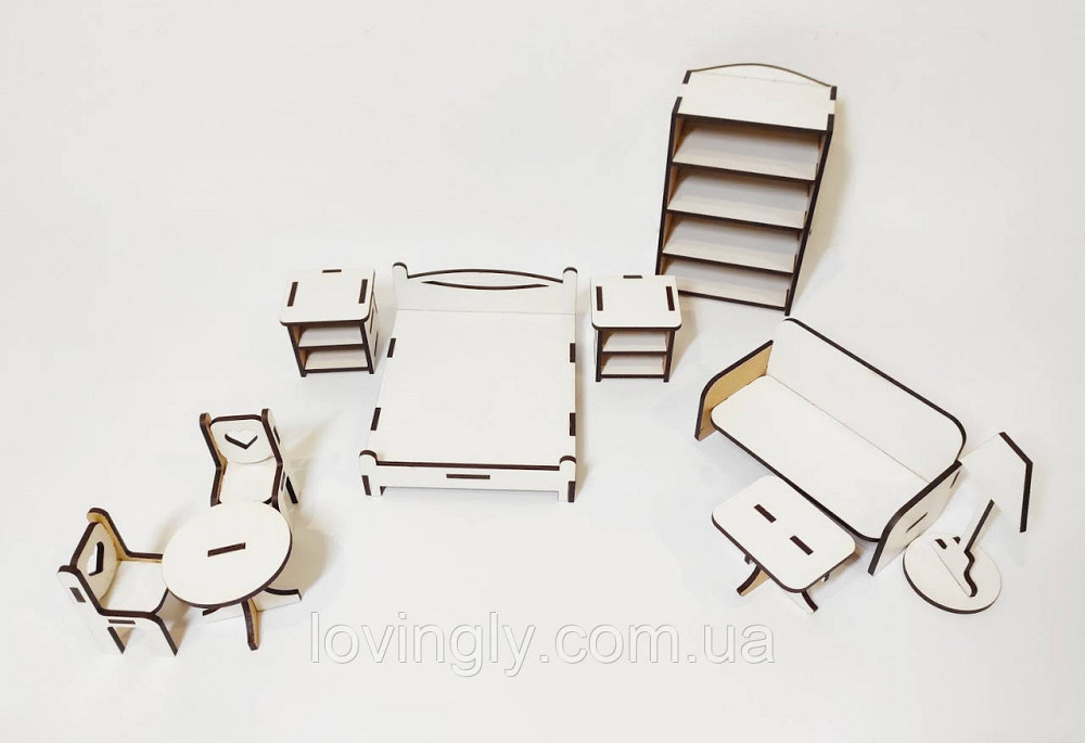 Ігровий ляльковий будиночок 37 см з набором меблів 10 одиниць Ірпінь - фото 5