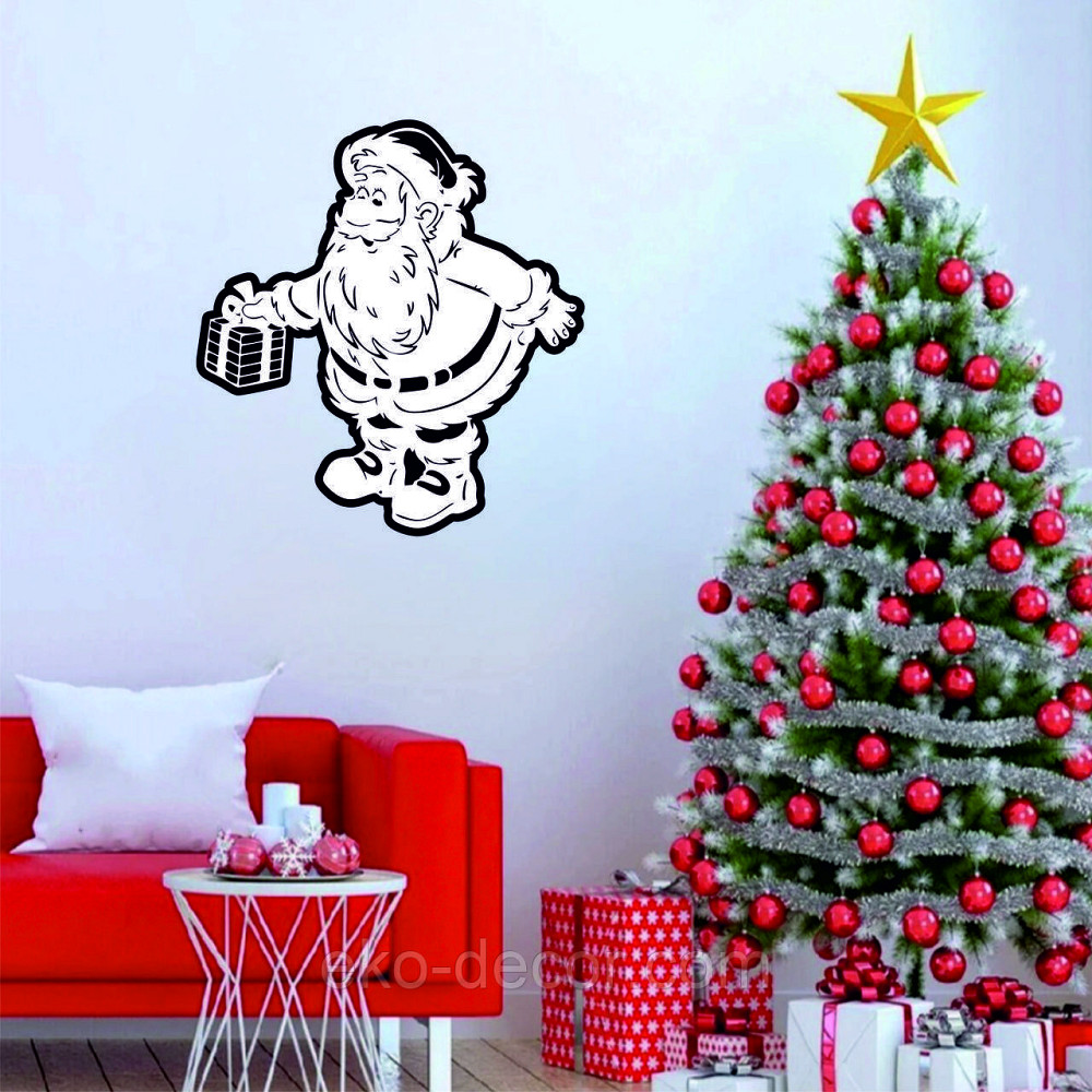 Декоративное настенное Панно «Дед Мороз», Декор на стену 90*83 см Киев - изображение 6