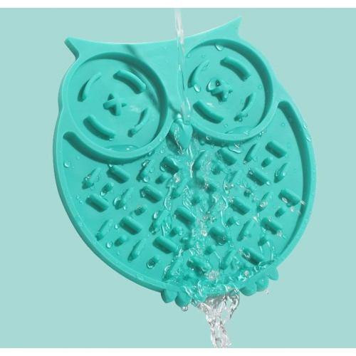Коврик-кормушка WahoPet licky mat сова силиконовый, зеленый Винница - изображение 3