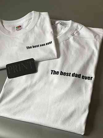 Футболки в стилі Family look для мами, тата та дитини — The best dad ever / The best son ever Чернівці