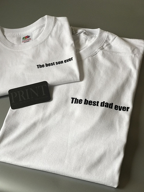 Футболки в стилі Family look для мами, тата та дитини — The best dad ever / The best son ever Чернівці - фото 3
