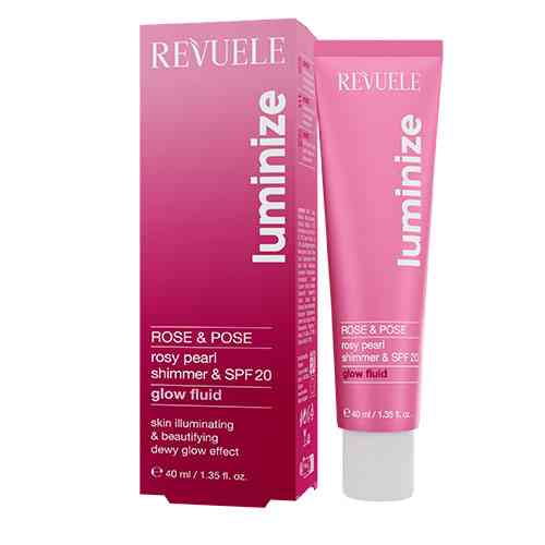 Флюид Мерцающий Rose & pose из SPF20 glow fluid Revuele 40 мл Киев