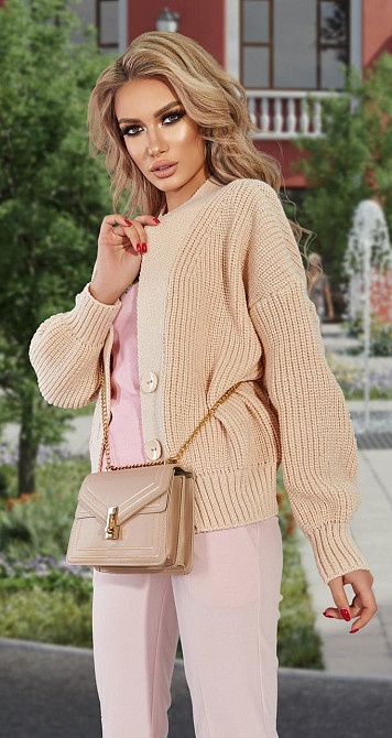 Короткий кардиган крупной вязки (42-48) Киев - изображение 3