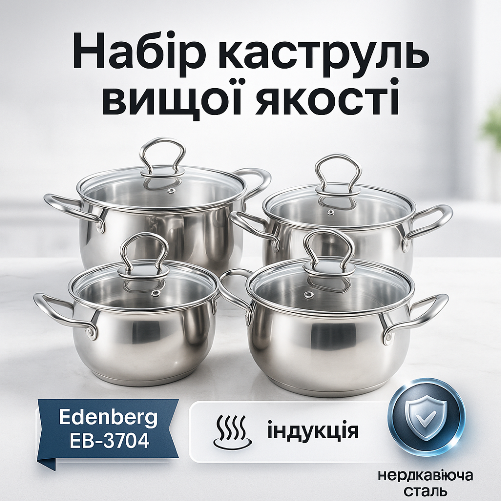 Набор кастрюль премиум, Кастрюли посуда для электрических плит, Набор кастрюль с жаростойкой крышкой VH-91 Львов - изображение 9