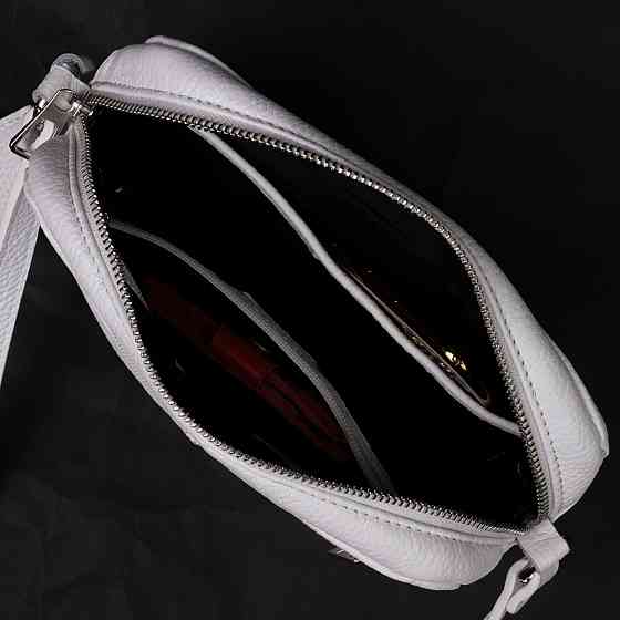 Женская сумка кросс-боди из натуральной кожи GRANDE PELLE 11650 Белая Киев