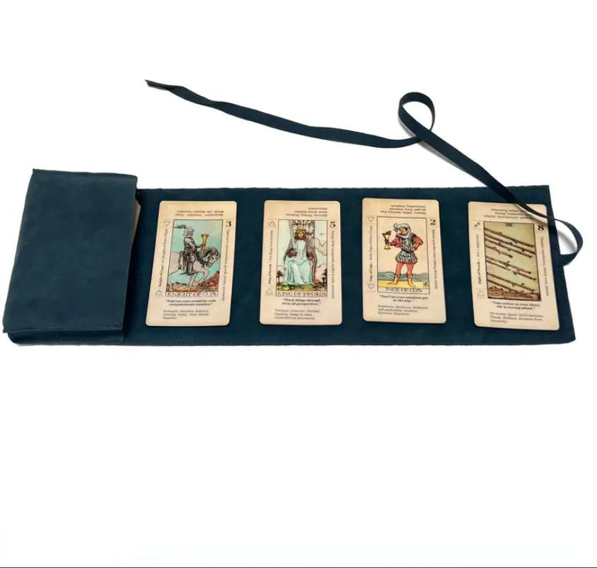 Бархатная сумка для хранения карт Таро, синяя Киев - изображение 4