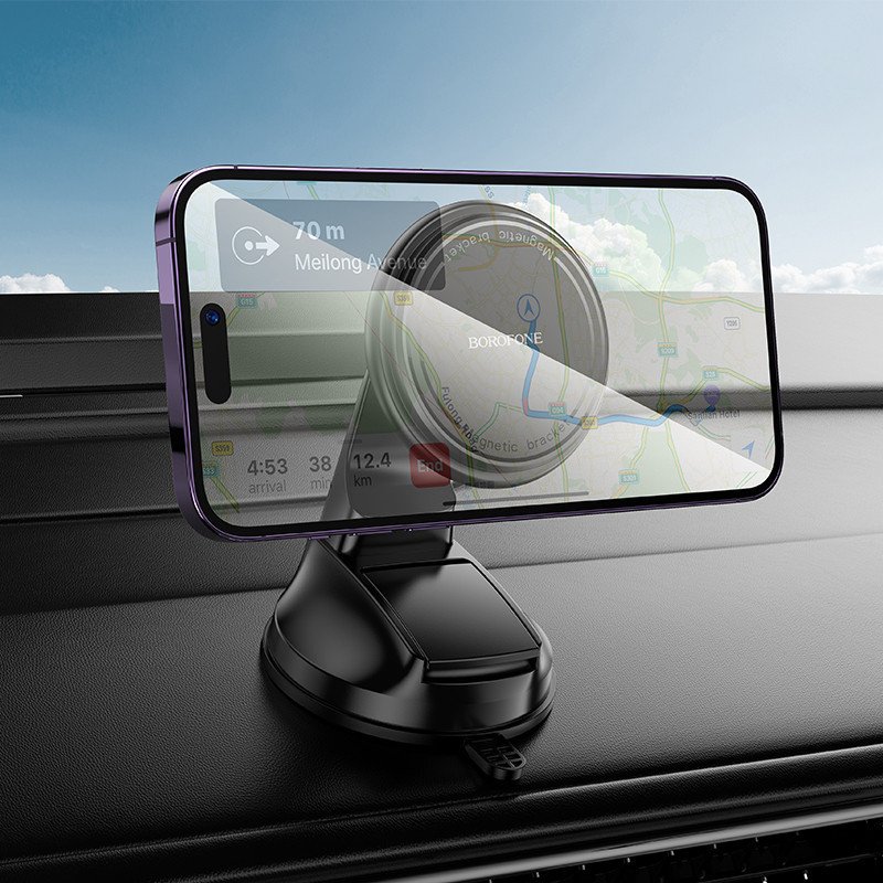 Автомобильный держатель для телефона BOROFONE BH136 Parker ring magnetic car holder(center console) Black Одесса - изображение 9