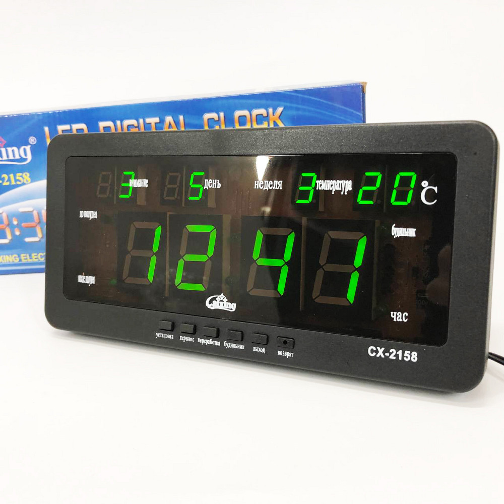 Электронные часы VST Caixing CX-2158, Умные настольные часы светодиодные настольные хорошие QG-75 Львов - изображение 7