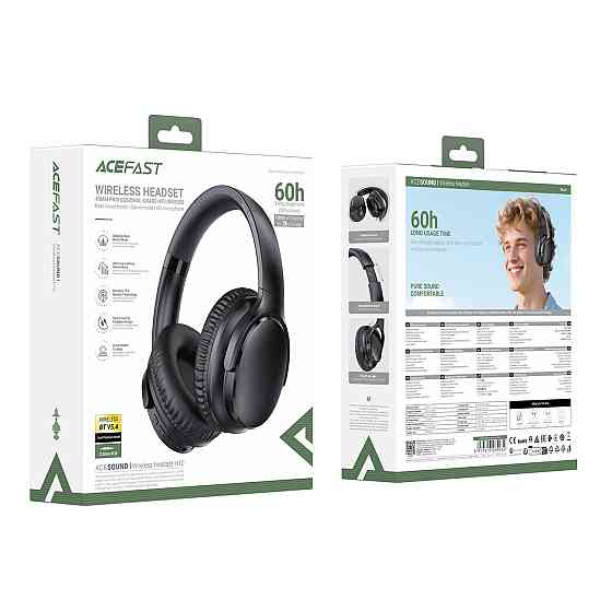 Бездротові накладні навушники ACEFAST H10 wireless headset Black Одеса