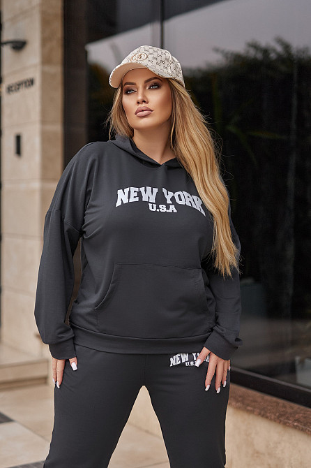 Жіночий трикотажний спортивний костюм "America" | Норма і батал | Розпродаж моделі Київ - фото 4