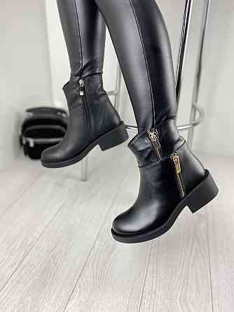 Injers Жіночі черевики INJERS чорні натуральна шкіра висота 13см розмір 37 (2909) Коломия