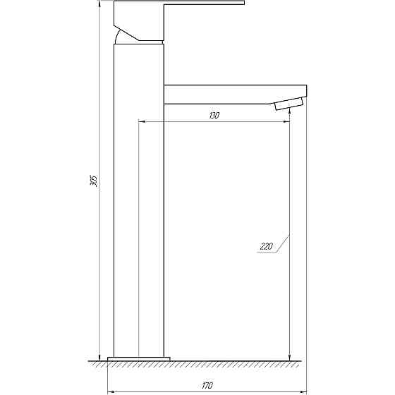 Змішувач для умивальника Globus Lux SICILIA SBQ-201-BB Луцк