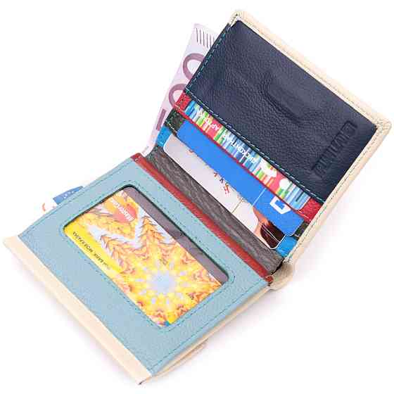 Красивий жіночий гаманець середнього розміру з натуральної шкіри ST Leather 19499 Білий Київ