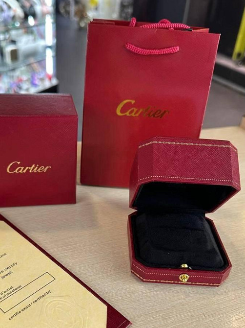 Премиум упаковка Cartier под кольцо - коробочка, внешняя коробочка, пакет и сертификат Одесса - изображение 8