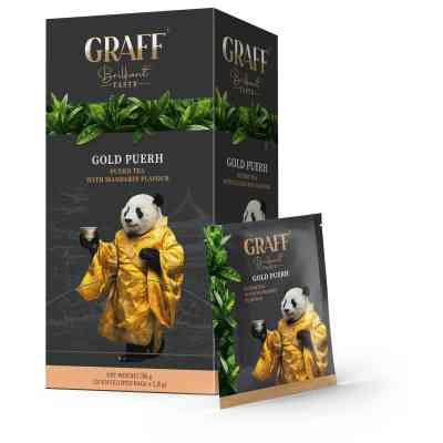 Чай Graff Gold Puer З ароматом мандарина 20 пакетиків х 1.8 г (4820279610634) Вінниця