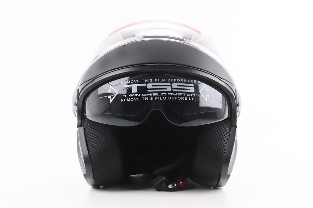 Шолом відкритий+відкидні окуляри BLD-708 S (55-56см), ЧОРНИЙ матовий Київ - фото 5