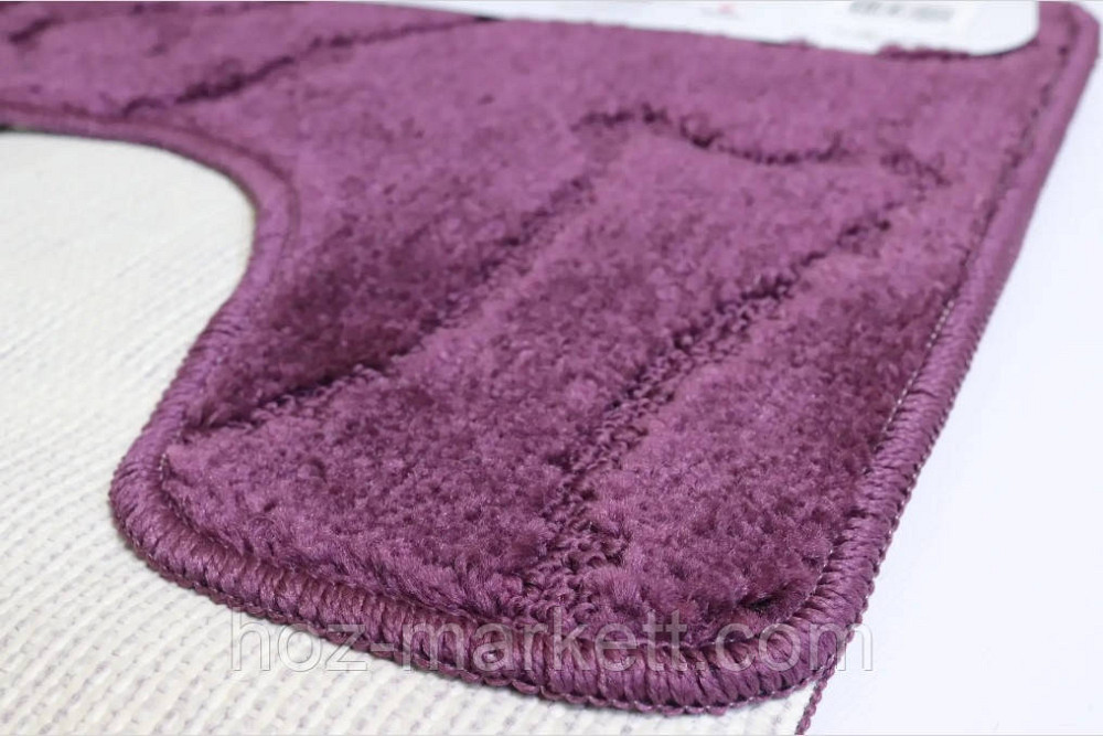 Набор ковриков для ванной комнаты свекольный производство Турция 80 х 50 см и 50 х 40 см Харьков - изображение 2