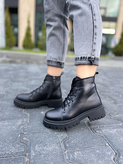 Astra Черевики жіночі G.S.V. ASTRA чорні натуральна шкіра зима висота 13 см (5183) 37р.38р.39р. Коломыя - изображение 9