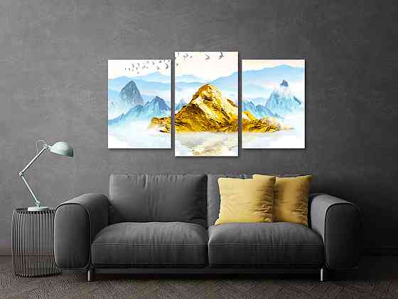Модульная картина в гостиную / спальню Золота Гора   Art-701_3 70x130 см Киев