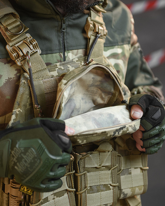 Плитоноска піксель з напашником в комплекті з підсумками Одеса - фото 8