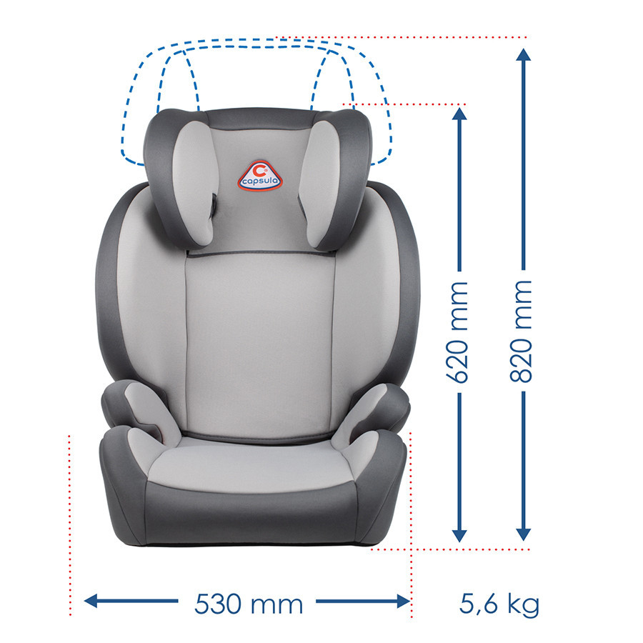 Автокрісло дитяче "MT5X", Capsula, 15-36kg, до 12років, сірий, 772120 Київ - фото 7