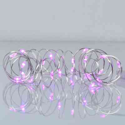 Гірлянда YES! Fun Нитка на мідному дроті 20 LED Рожева 2 м Статична На батарейках (975024) Вінниця