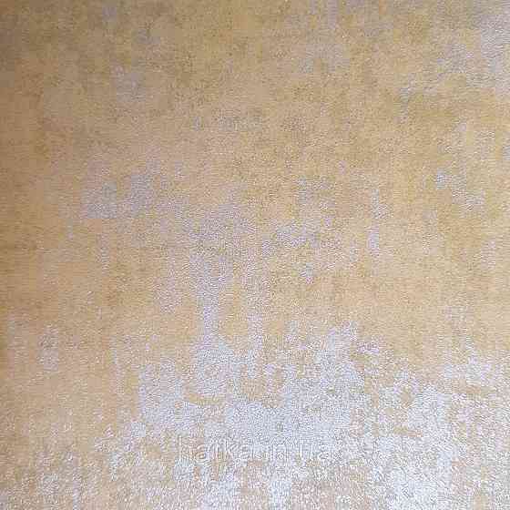 Обои флизелиновые эко Casadeco Stone 0.53х10 под венецианскую штукатурку ярко желтые золотистые с перламутром Киев