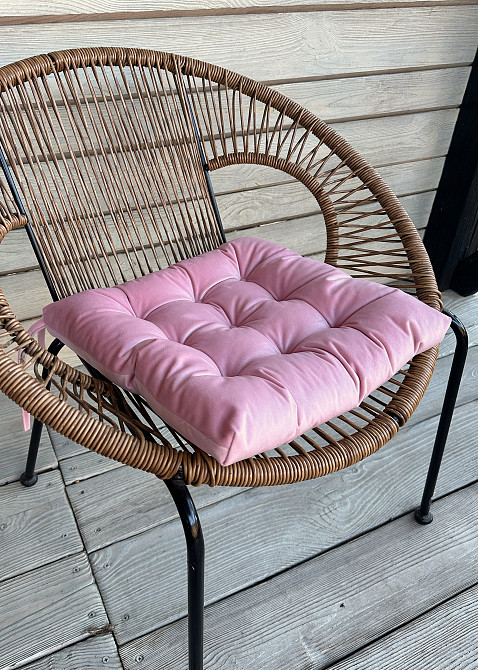 Подушка для стульев (40x40х5 см) Decorator Velour цвет розовый 84-180 Киев - изображение 2